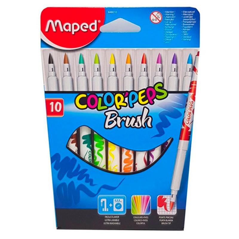 Feutre Pointe Pinceau Color'Peps Brush 10pcs - Maped