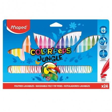 Feutres Lavable Color'Peps Jungle 24pcs - Maped