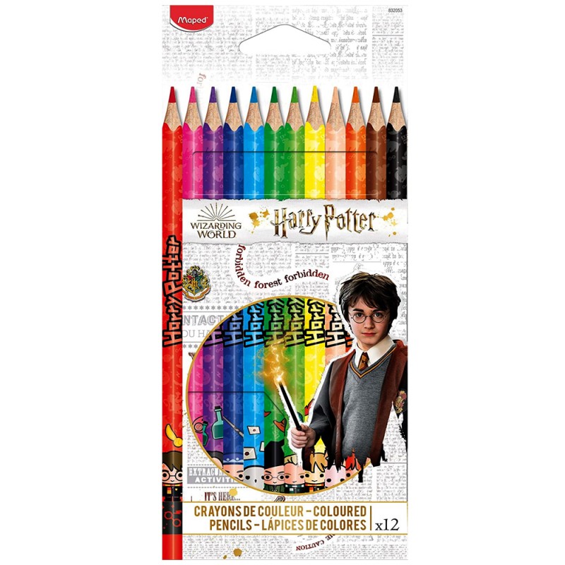 Crayons Couleurs Bois Harry Potter 12pcs - Maped