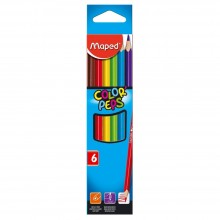 Crayons Couleurs Bois Color'Peps 6pcs - Maped
