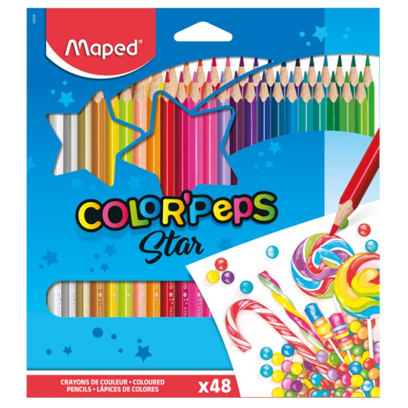 Crayons Couleurs Color'Peps Star 48pcs - Maped