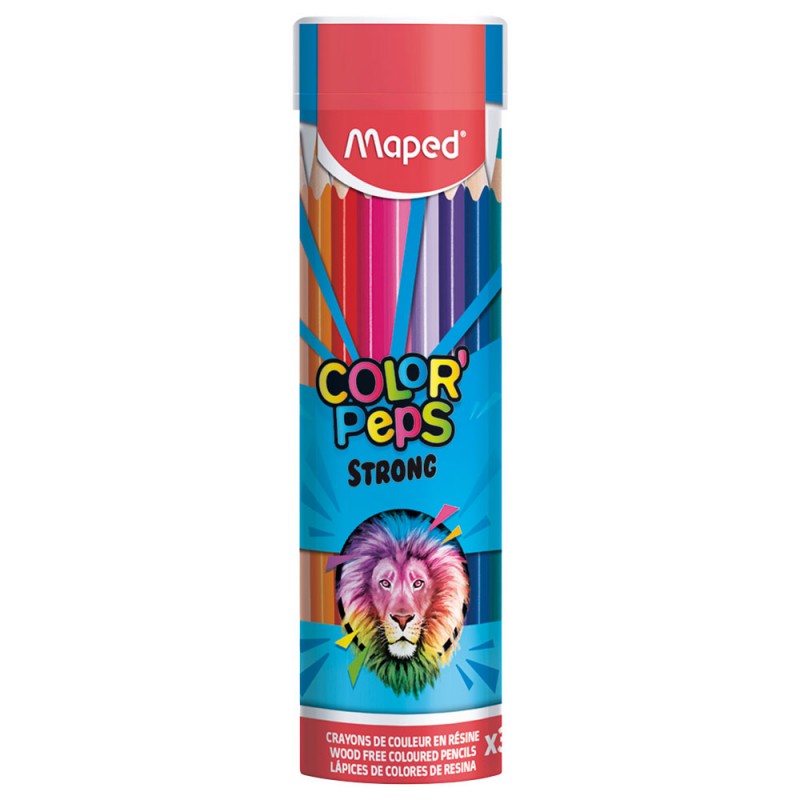 Crayons Couleurs Résine Color'Peps Strong Tube Métal 36pcs - Maped