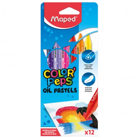 Set de 12 Pastels à l'huile Color'Peps - Maped
