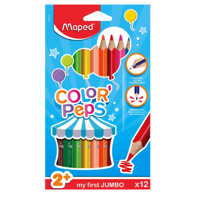 Crayons Couleurs Color'Peps My First Jumbo 12pcs - Maped