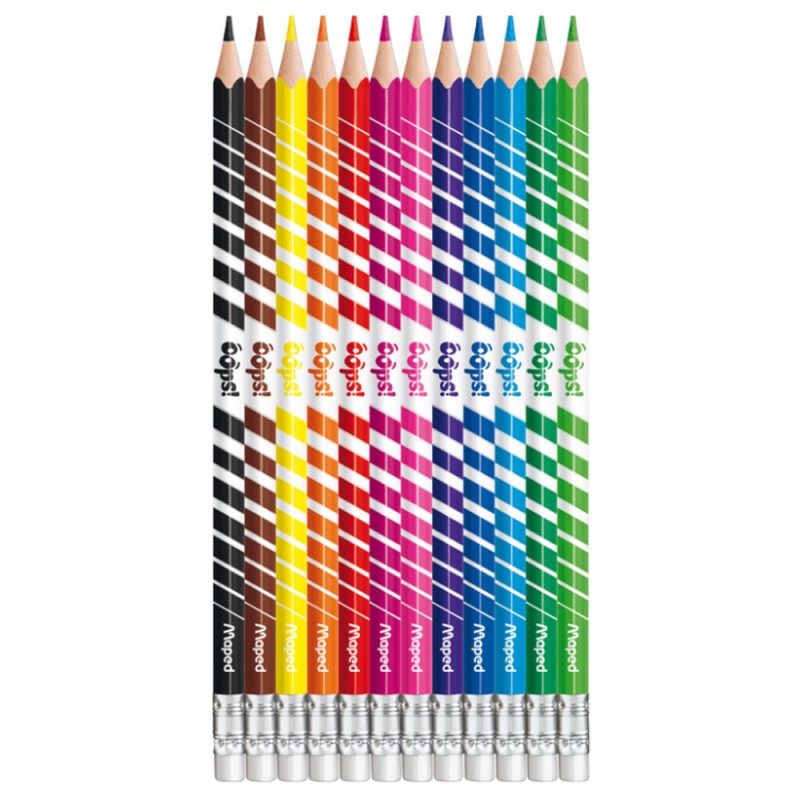 Crayons Couleurs Effaçables Color'Peps Oops 12pcs - Maped