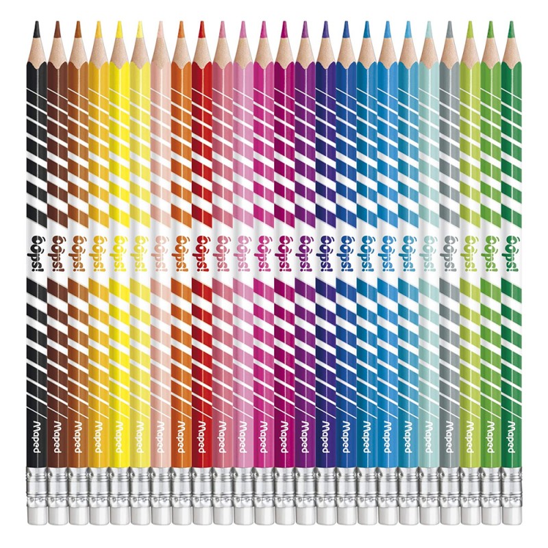 Crayons Couleurs Effaçables Color'Peps Oops 24pcs - Maped