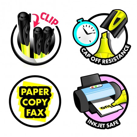 5 Surligneurs Fluo Neon MAPED