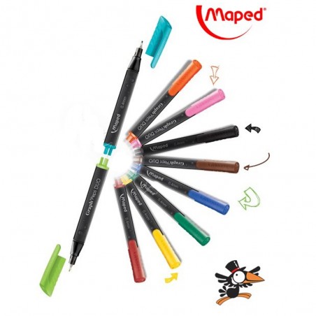 Feutres Graph'Peps Duo 5pcs Maped - Réf.749250