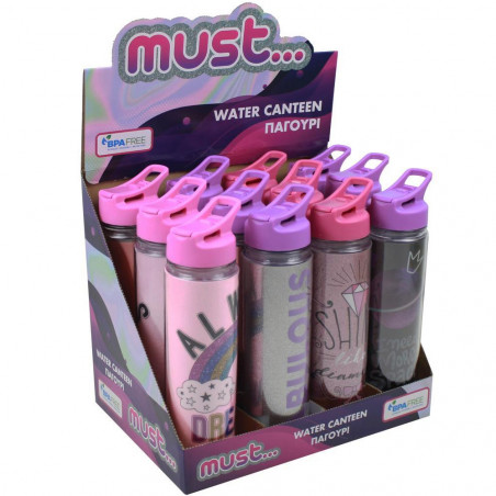 Bouteille à Eau Must Glitter 450ml - Réf.584547