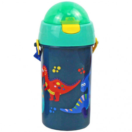 Bouteille à Eau Must 500ml avec Paille Dinosaure - Réf.584541