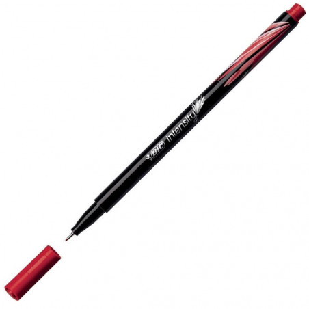 Stylo Feutre à Pointe Fine Intensity, Rouge - Bic