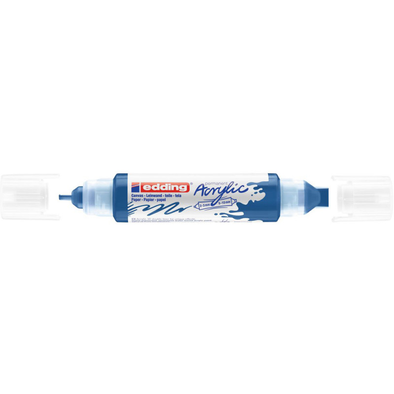 Marqueur Acrylique 3D Double Pointe, Bleu - Edding