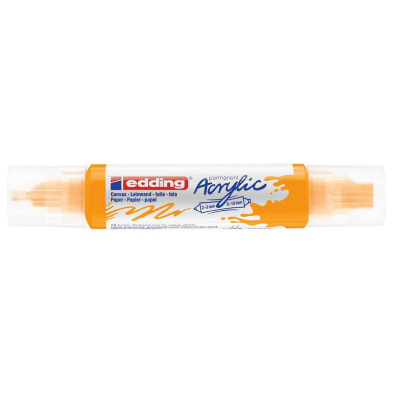 Marqueur Acrylique 3D Double Pointe, Jaune Soleil - Edding