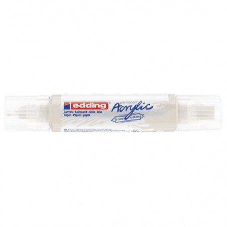 Marqueur Acrylique 3D Double Pointe, Blanc - Edding
