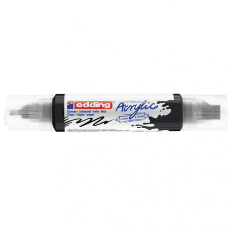 Marqueur Acrylique 3D Double Pointe, Noir - Edding