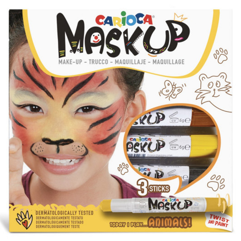 Maquillage Pour Le Visage Mask Up Animals Carioca - 3 Pcs