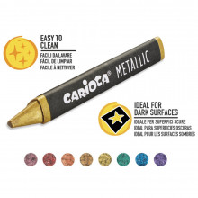 Set De 8 Crayons Cire Mettalique - Carioca