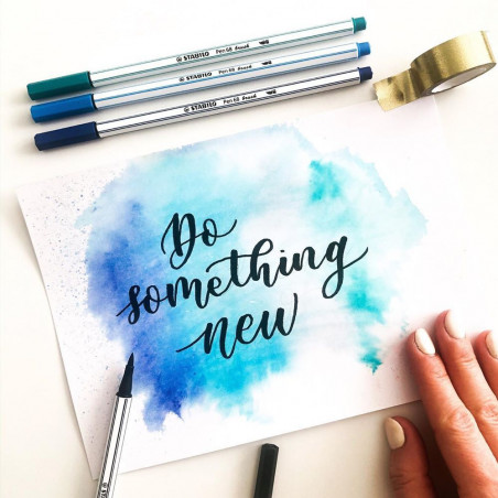 Stabilo Pen 68 Brush Bleu De Paris