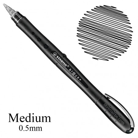 Stylo Black Medium 0.5mm Noir - Stabilo