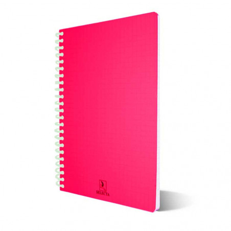 Cahier Spirale SELECTA Wireo Couleurs Fluo 200P