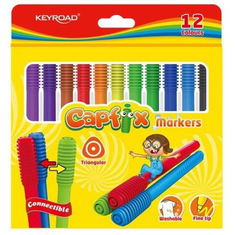 Set de 12 Feutes Capfix, Keyroad - Réf.971769