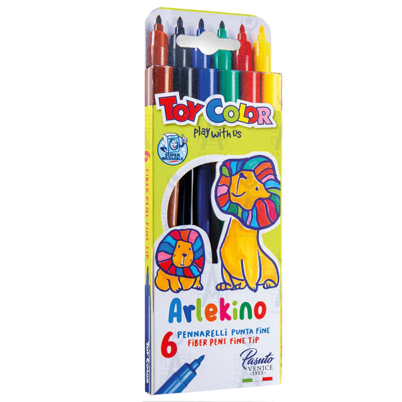 6 Feutres TOYCOLOR Arlekino Fibre