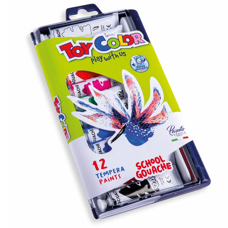 Set De 12 Gouaches Tempera Paints - ToyColor