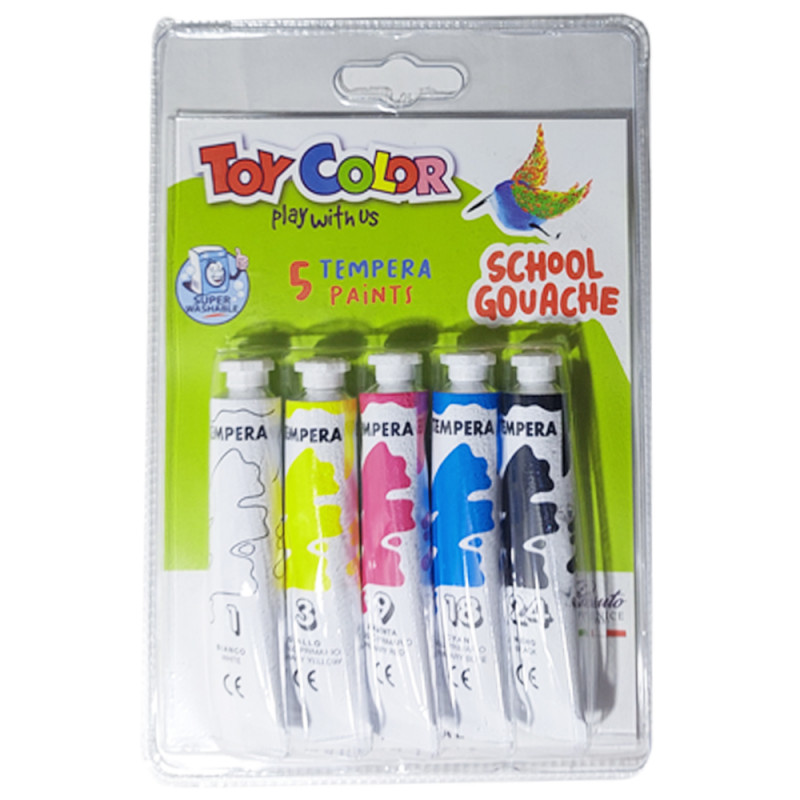 Set de 5 Tubes De Gouache 12ml - Toy Color