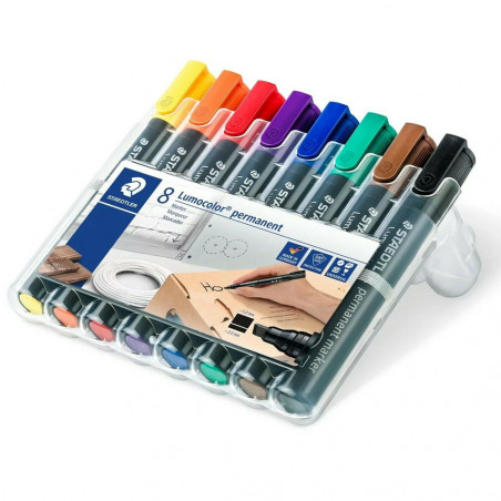 Etui de 8 Marqueurs Permanent Lumocolor - Staedtler