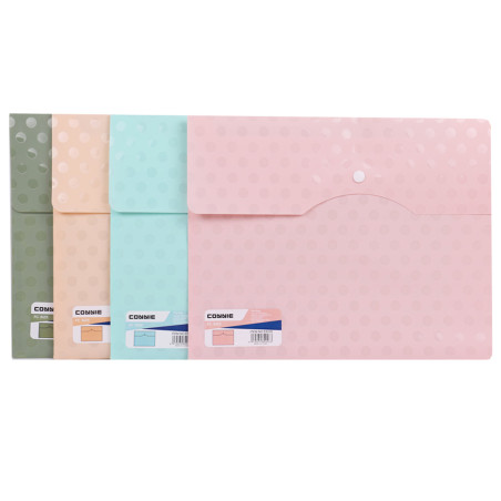 Enveloppe Plastique  à Bouton CONNIE A4