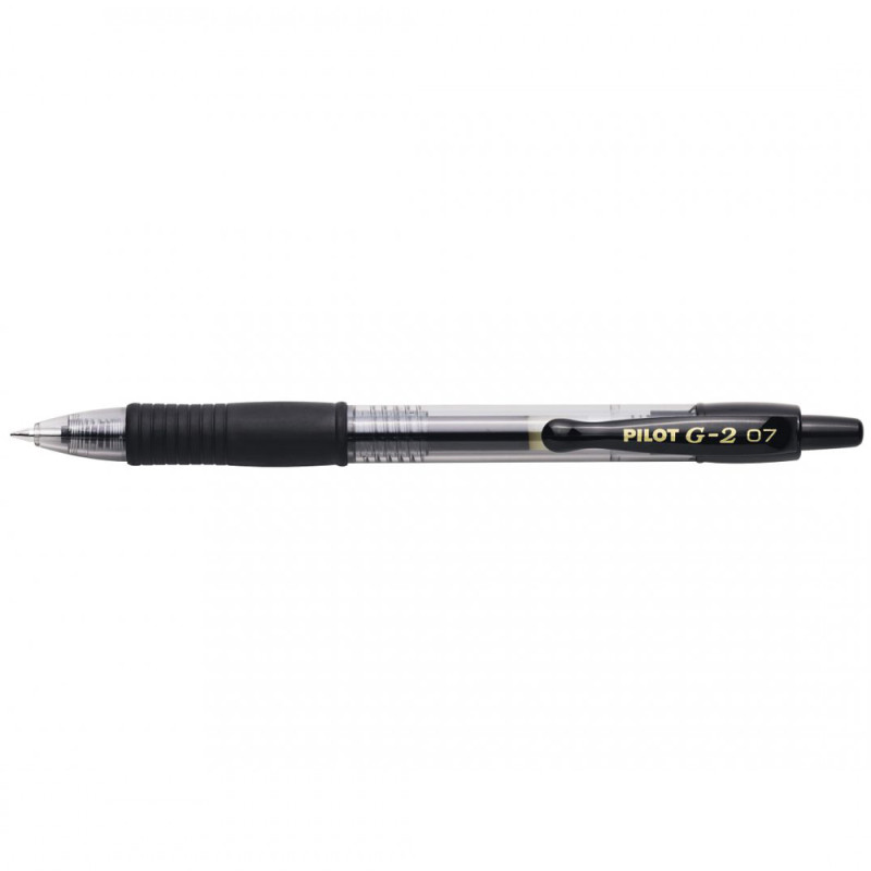 Stylo Roller Gel PILOT G2 - Pointe Moyenne 0.7 - Noir