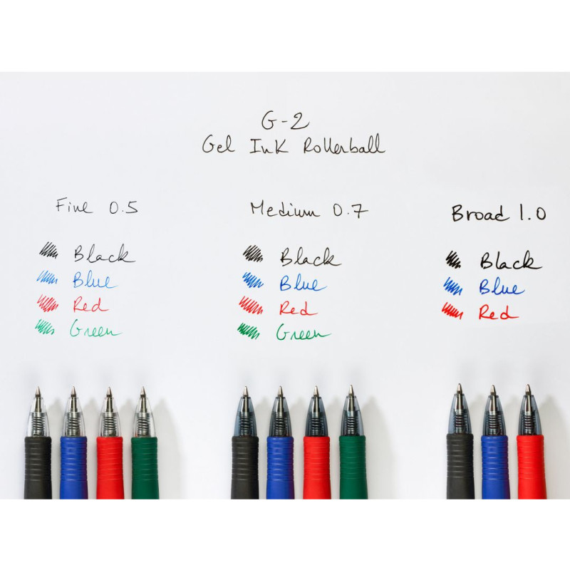 Stylo Roller Gel PILOT G2 - Pointe Moyenne 0.7