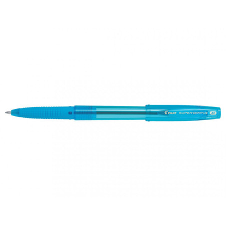 Stylo Bille PILOT Super Grip G Cap - Pointe Moyenne - Bleu Clair