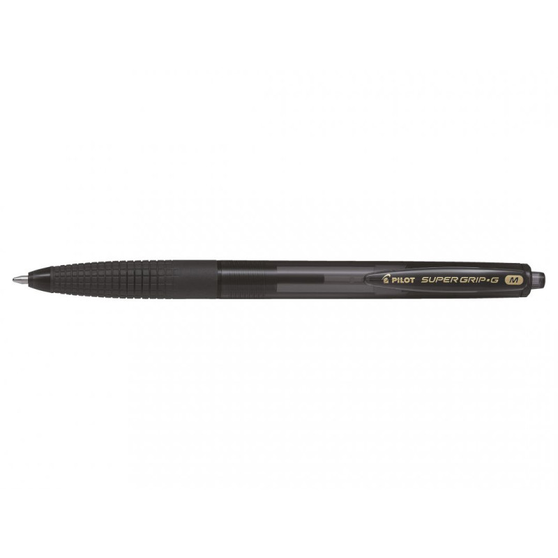 Stylo Bille PILOT Super Grip G Rétractable - Pointe Moyenne - Noir