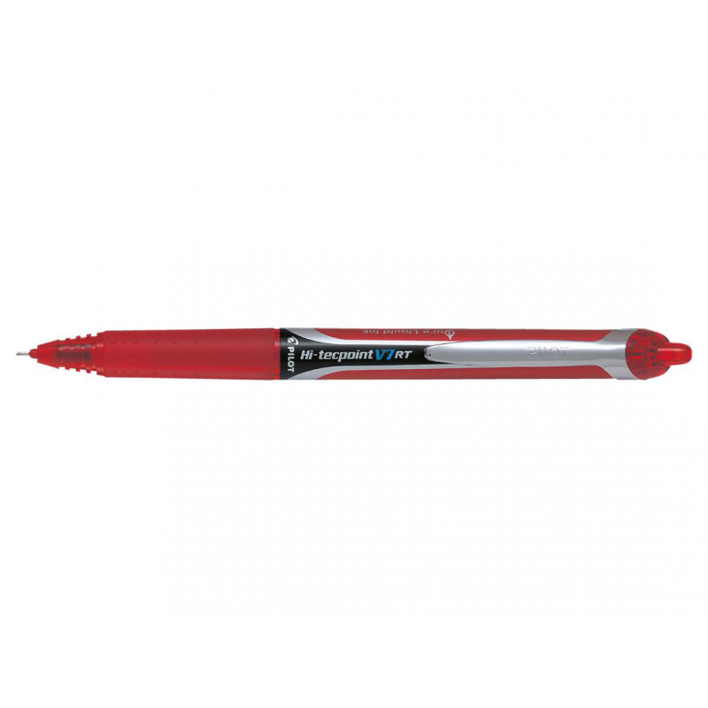 Stylo Roller PILOT Hi-Tecpoint RT V7 - Pointe Moyenne - Rouge