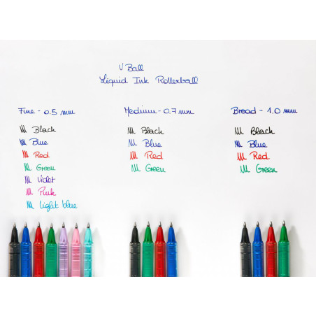 Stylo Roller PILOT V-Ball 05 - Pointe Fine - Bleu
