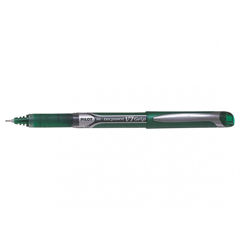 Stylo Roller PILOT Hi-Tecpoint V7 Grip - Pointe Moyenne - Vert