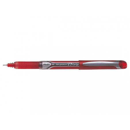 Stylo Roller PILOT Hi-Tecpoint V7 Grip - Pointe Moyenne - Rouge