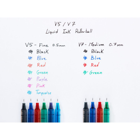 Stylo Roller PILOT V5 Hi-Tecpoint 0.5 - Pointe Fine
