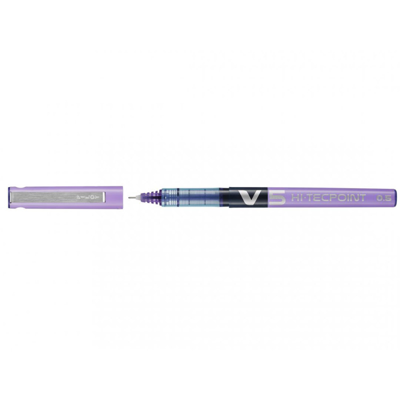 Stylo Roller PILOT V5 Hi-Tecpoint 0.5 - Pointe Fine - Violet