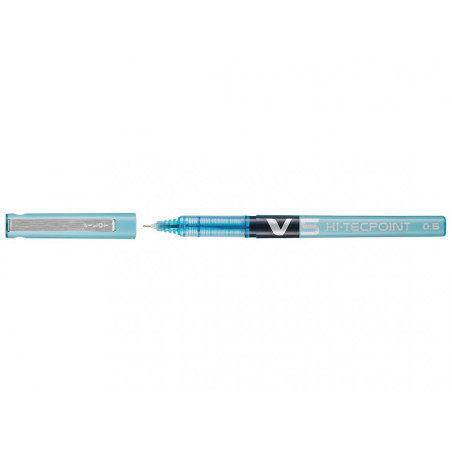 Stylo Roller PILOT V5 Hi-Tecpoint 0.5 - Pointe Fine - Turquoise
