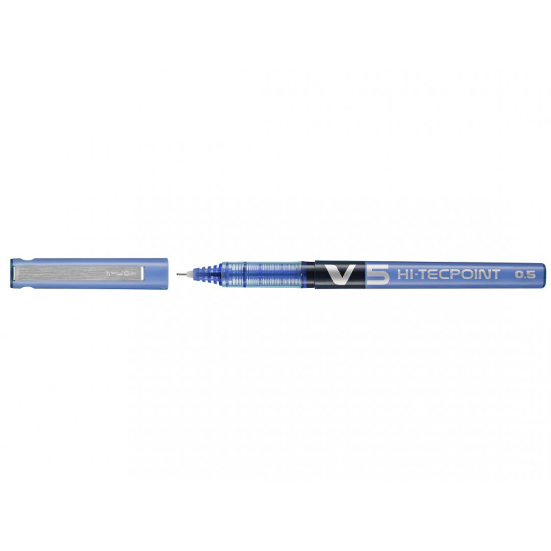 Stylo Roller PILOT V5 Hi-Tecpoint 0.5 - Pointe Fine - Bleu