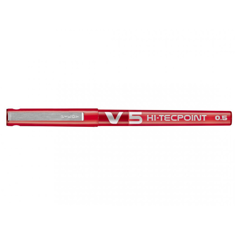 Stylo Roller PILOT V5 Hi-Tecpoint 0.5 - Pointe Fine - Rouge