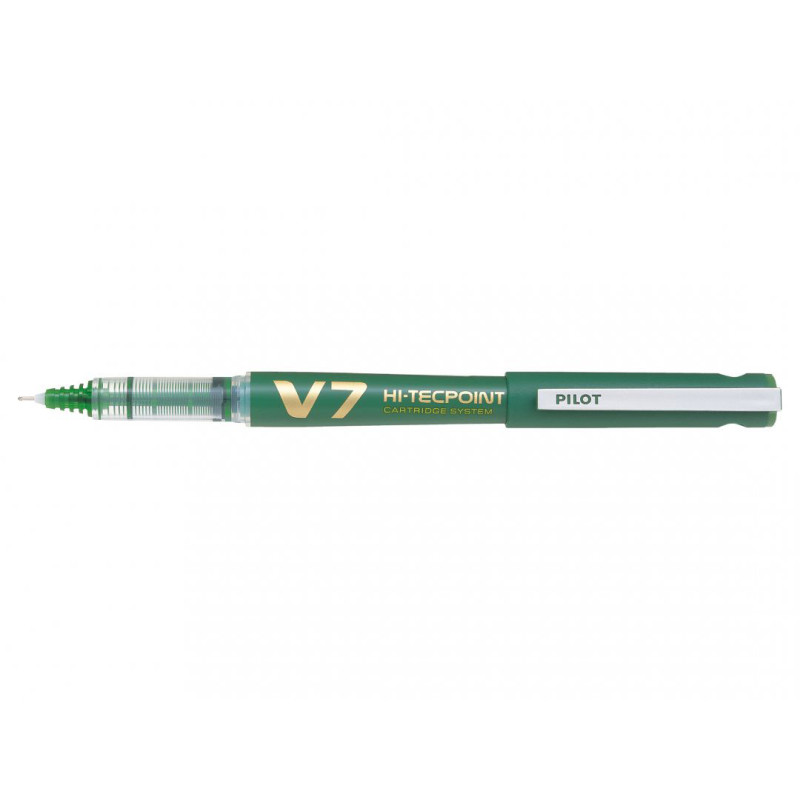 Stylo Roller PILOT V7 Hi-Tecpoint 0.7 - Rechargeable - Pointe Moyenne - Vert