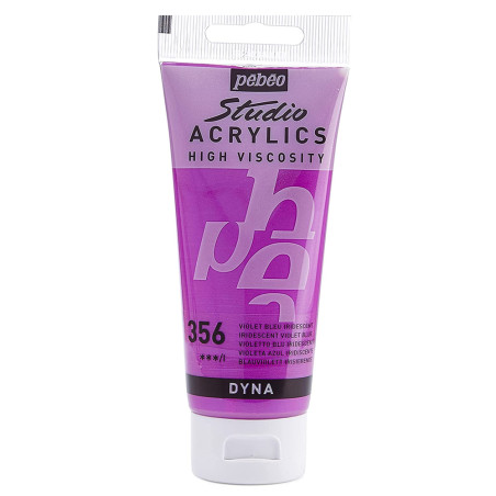 Tube Peinture Acrylique Fine Studio 100ml, Violet Bleu Iridescent 356 - Pébéo