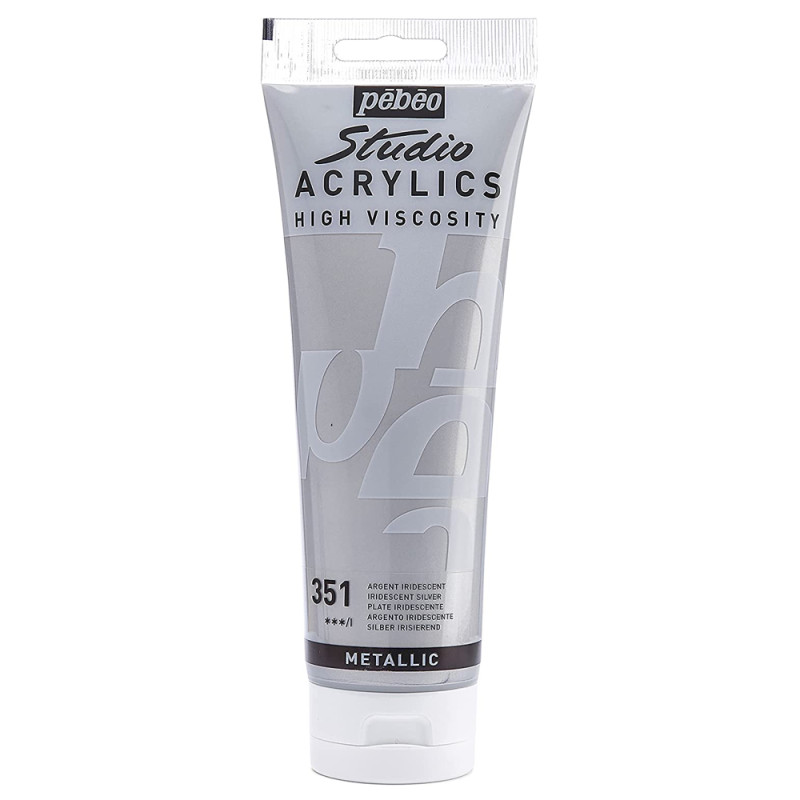 Tube Peinture Acrylique Fine Studio 100ml, Argent 351 - Pébéo