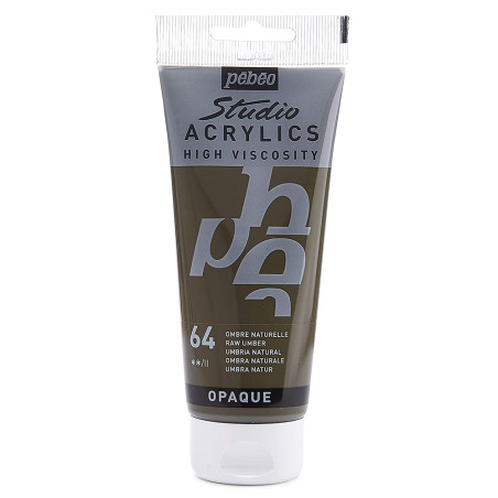 Tube Peinture Acrylique Fine Studio 100ml, Ombre Naturelle 64 - Pébéo