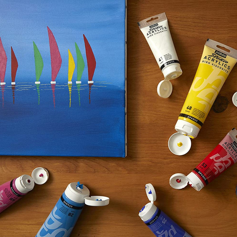 Tube Peinture Acrylique Fine Studio 100ml,  Jaune Primaire Opaque 48 - Pébéo
