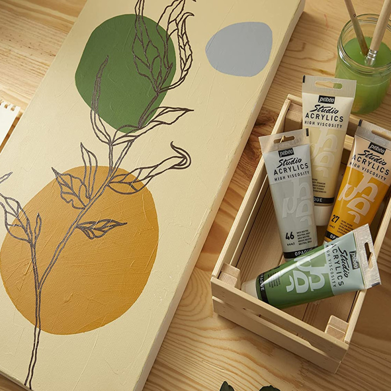 Tube Peinture Acrylique Fine Studio 100ml,  Jaune Primaire Opaque 48 - Pébéo