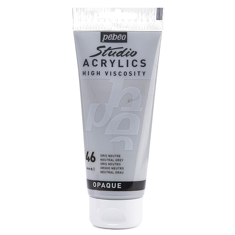 Tube Peinture Acrylique Fine Studio 100ml, Gris Neutre 46 - Pébéo